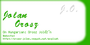 jolan orosz business card